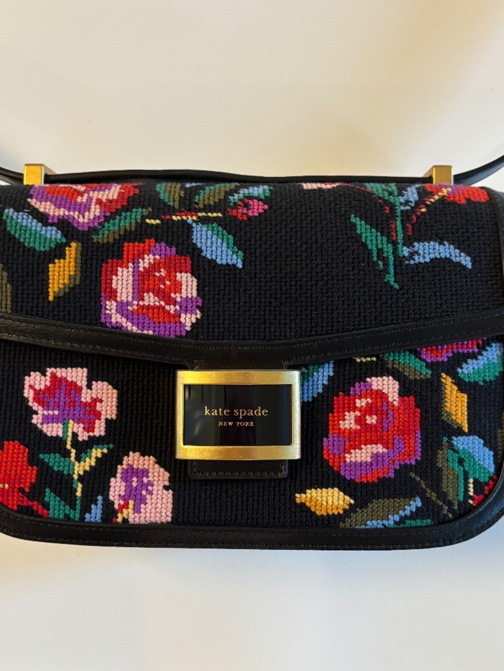 Kate Spade Floral Needlepoint Crossbody Bag